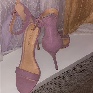 Lavender Liliana Open-Toe Heels